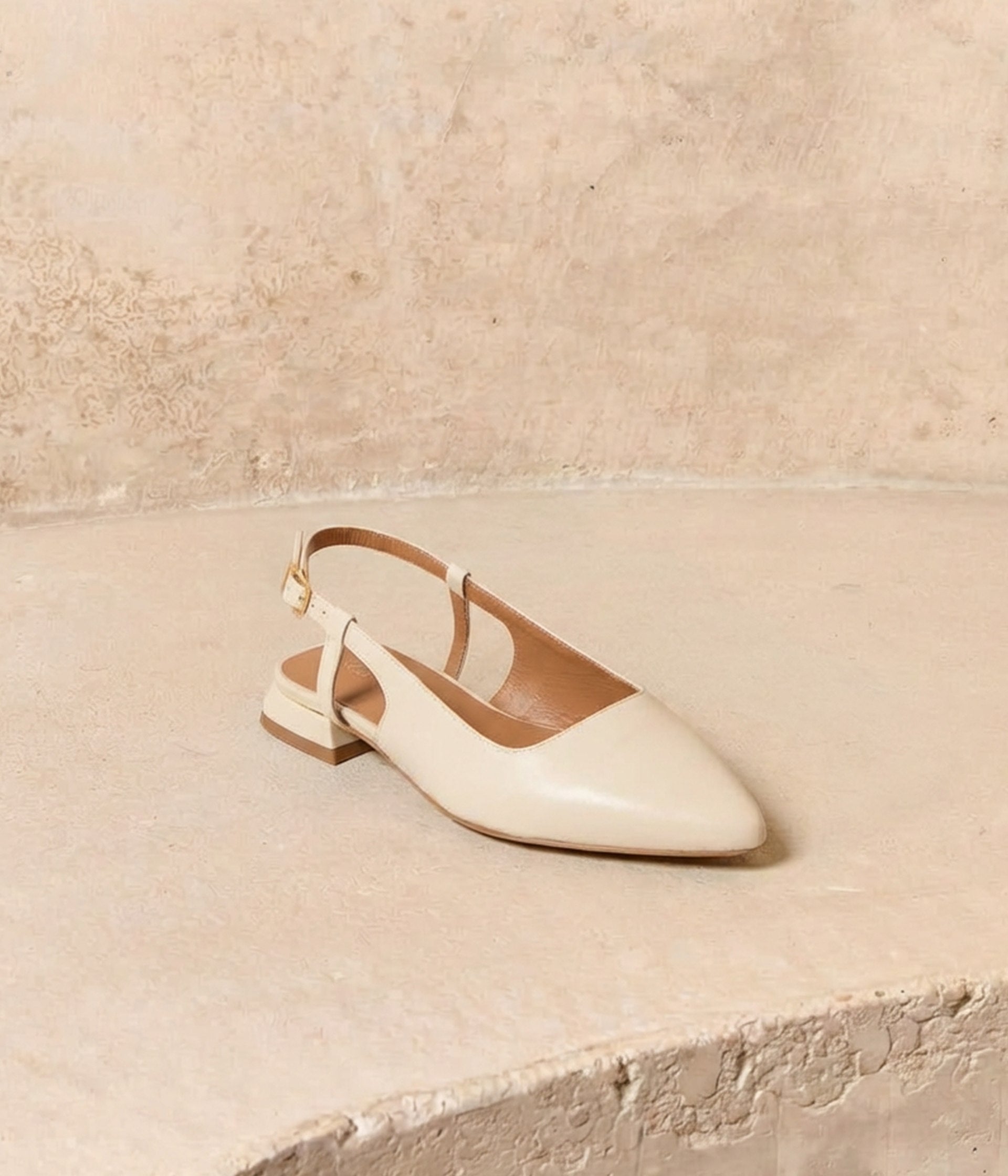 Ballerines slingback écrues Azura