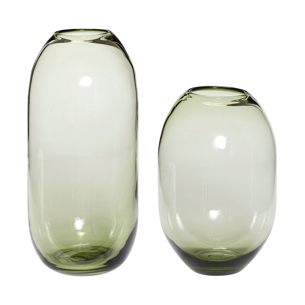 Hübsch vazen Moss - glas - ø19xh29, ø18xh38cm