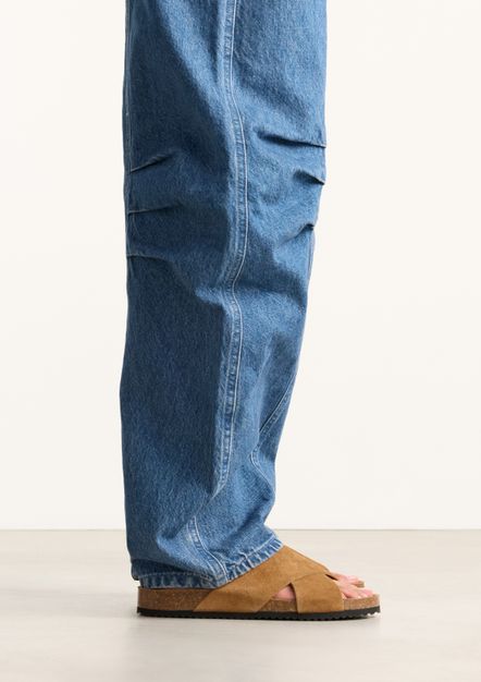 Cognac suède slippers