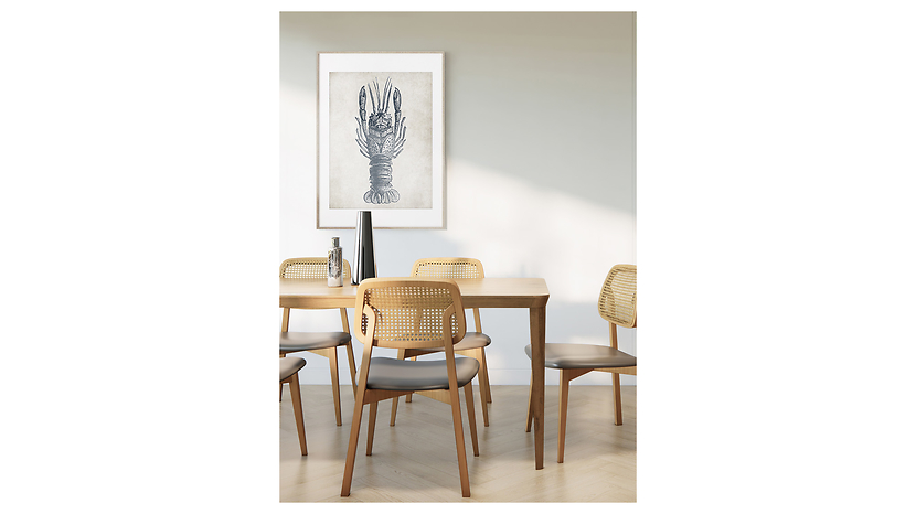 Obraz w ramie Lobster Outline 43x53 cm