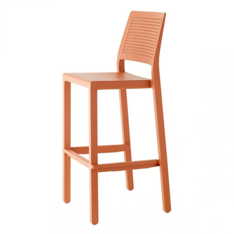 EMI - Tabouret design en plastique rouge