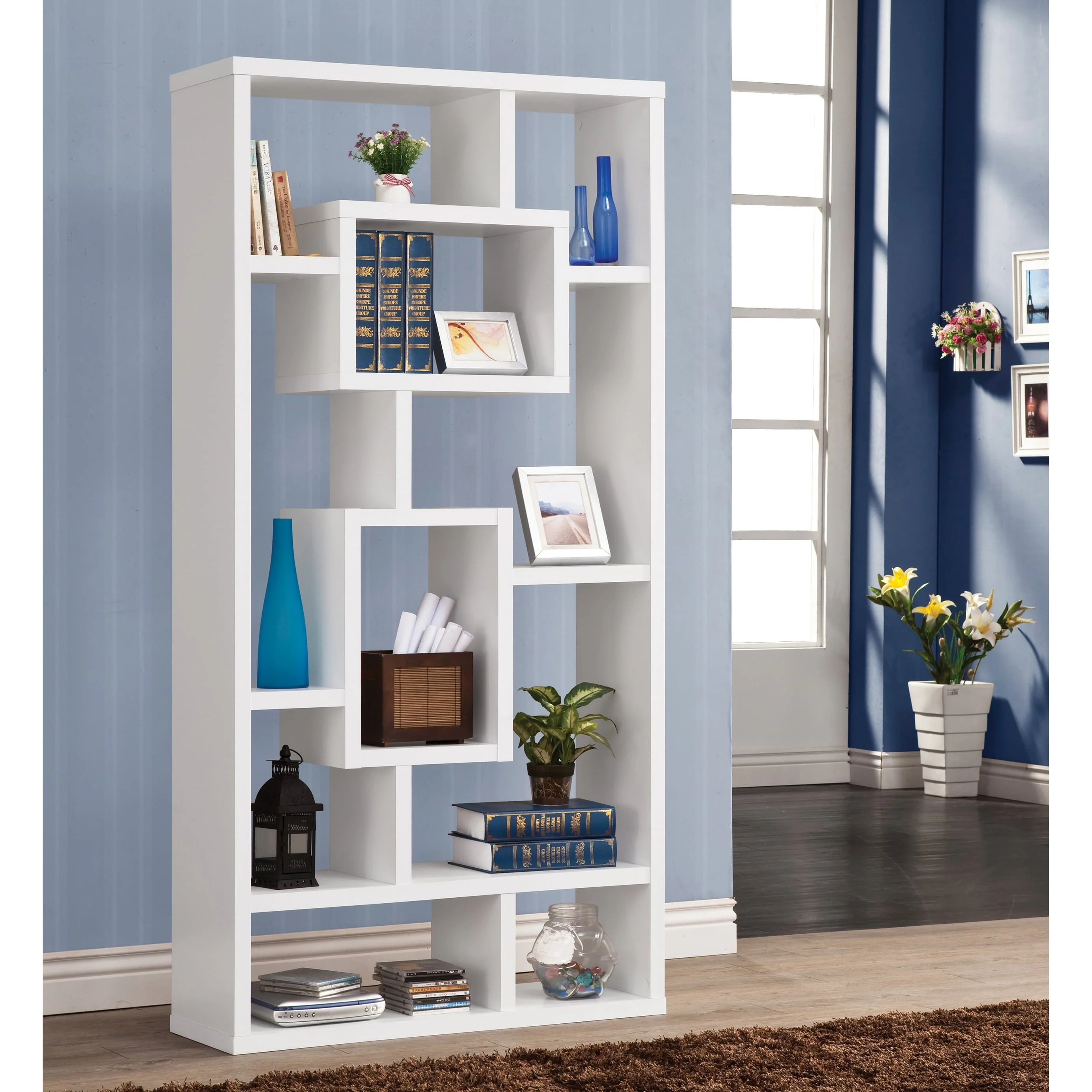Aurelle 10-shelf Open Back Bookcase