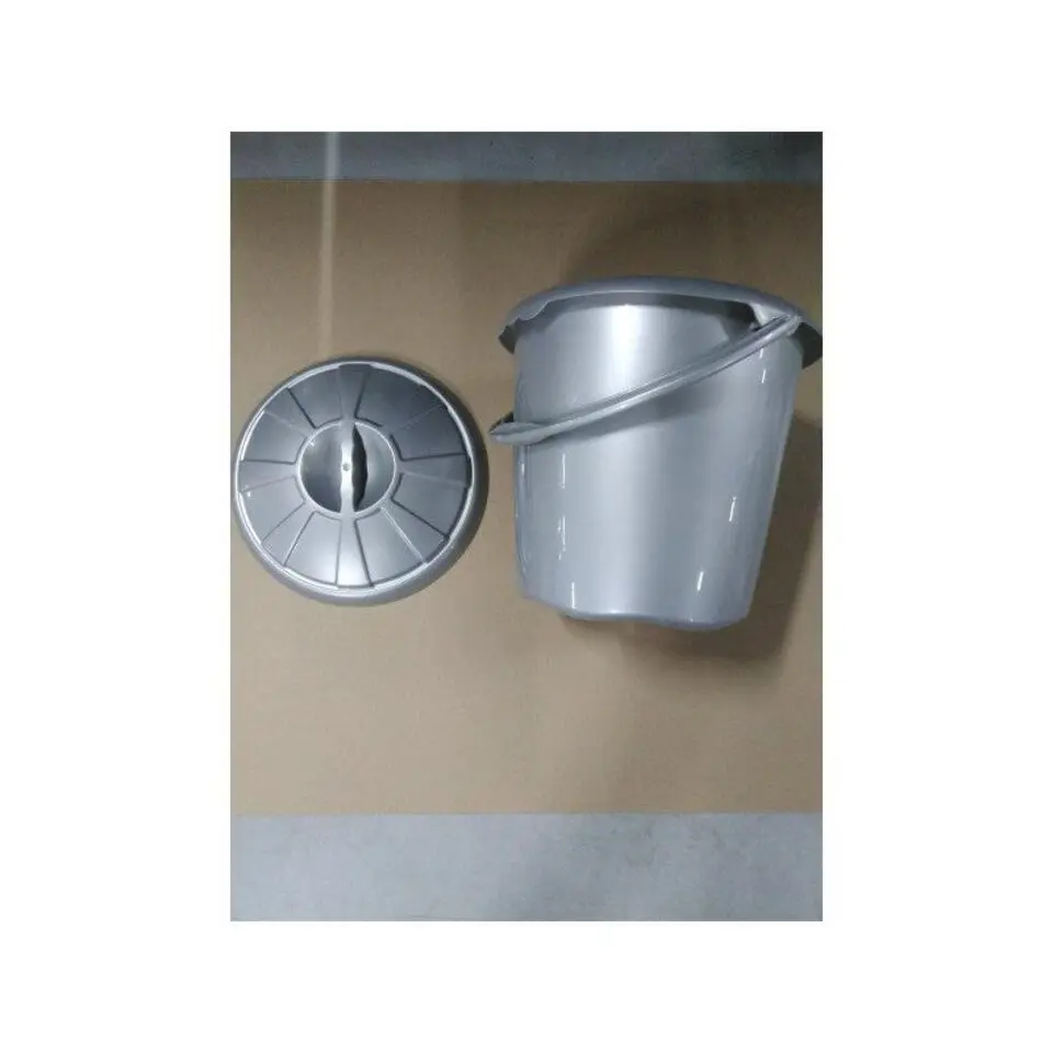 Hega Hoger Vuilnisbak - grijs - afvalbak met deksel - 14 l