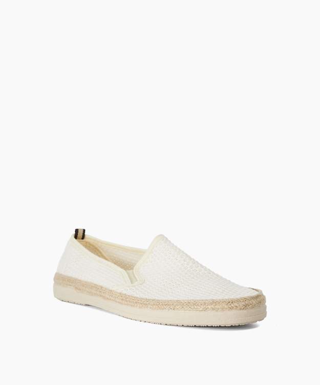 Fisherr Off White - Perforated Casual Espadrilles