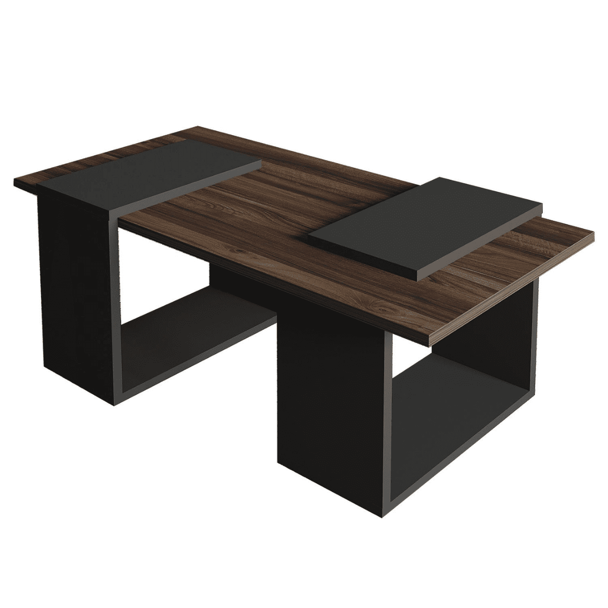Calicosy - Salontafel ELSY - Donker hout 90x46,6x37 cm