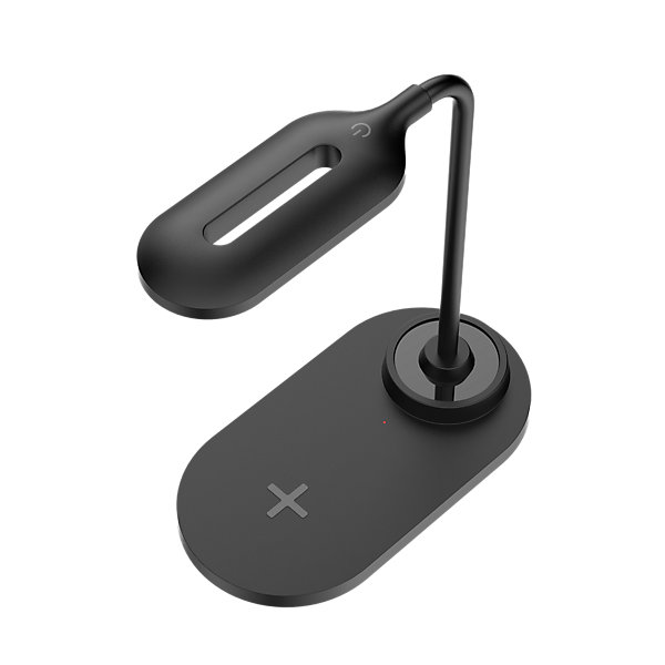 Lampe de bureau USB avec charge à induction 15W noir Bigben