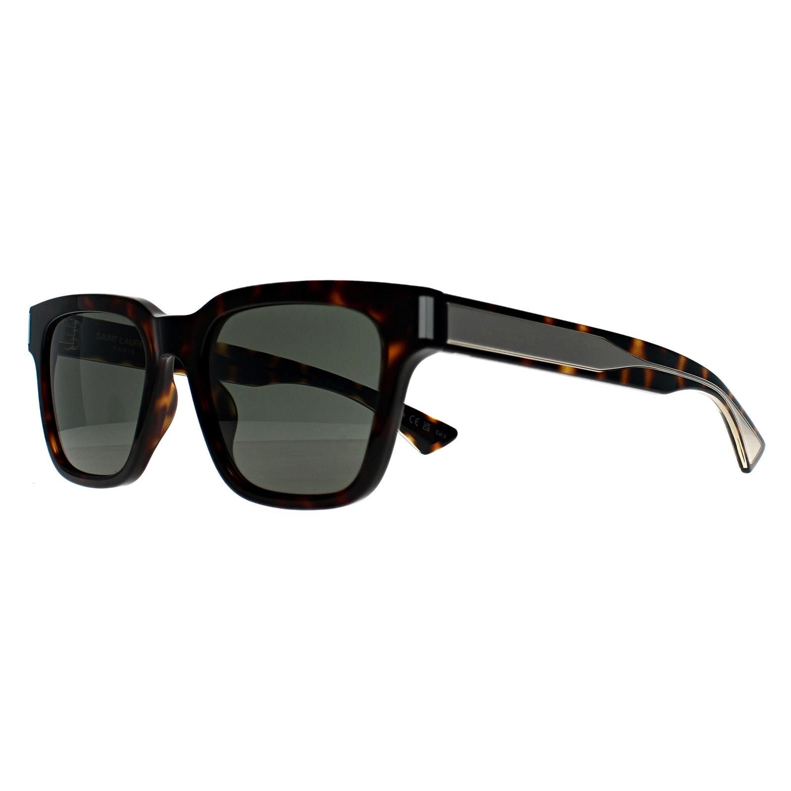Saint Laurent Rectangle Havana Grey SL 790
