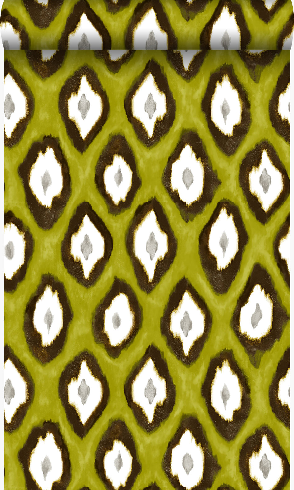 Origin Wallcoverings behang ikat motief okergeel - 53 cm x 10.05 m - 346921