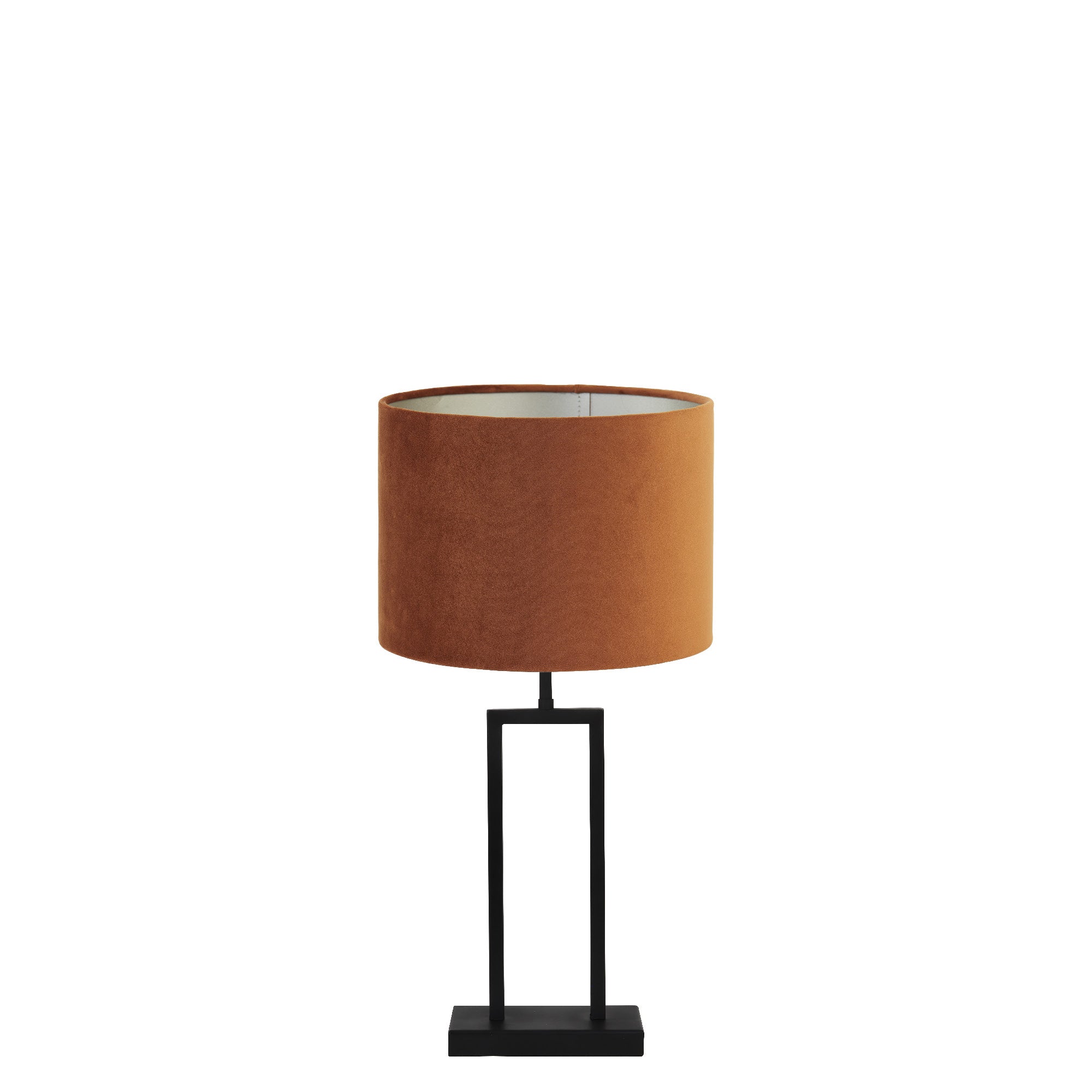 Light & Living tafellamp Shiva/Velours - zwart, terra - 30x30x62cm
