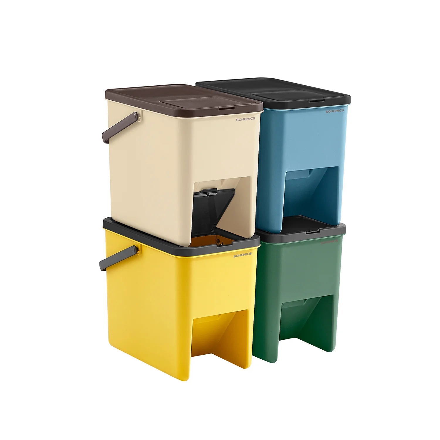 Poubelles de tri pour cuisine en lot multiple