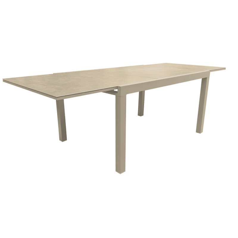 Table de jardin extensible Olivia crème 200-300 x 97 x 75 cm
