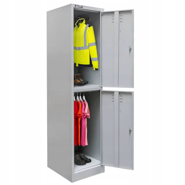 Szafka Metalowa Ubraniowa Socjalna BHP 180x40x50cm Szara Mega-M