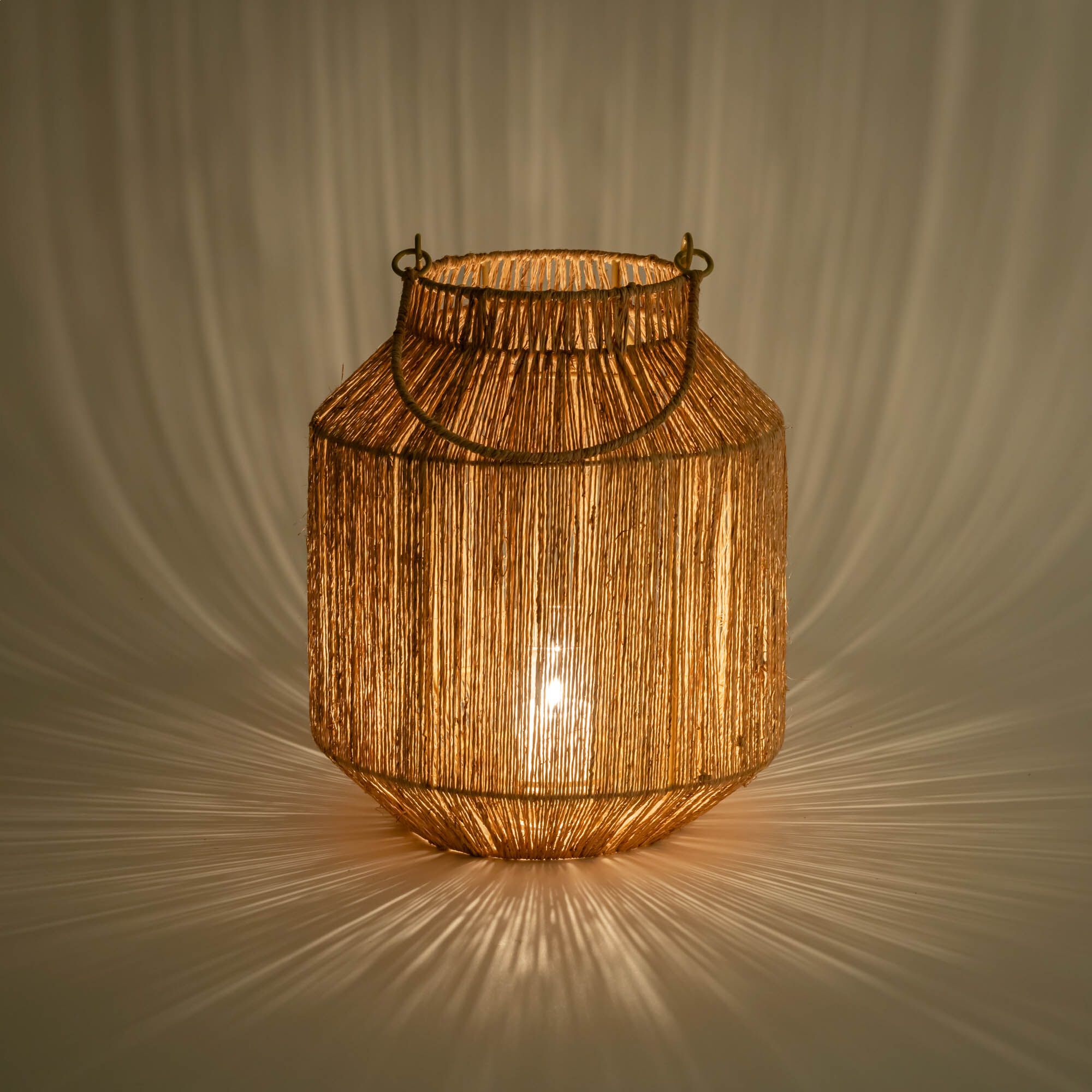 VOLONNE - Lanterne en jute H30cm - naturel