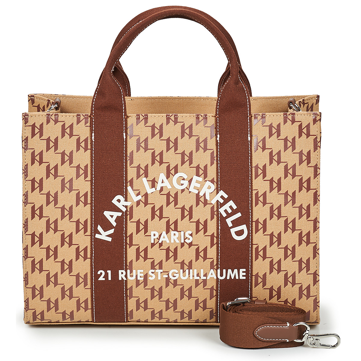 Karl Lagerfeld - K/RSG SQUARE MONO MD TOTE - Brown / Beige