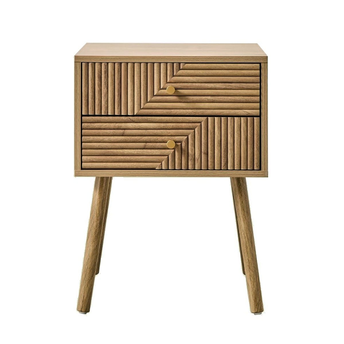 Calicosy - EDEN Nachtkastje 2 lades - Licht hout - 60x45x39 cm
