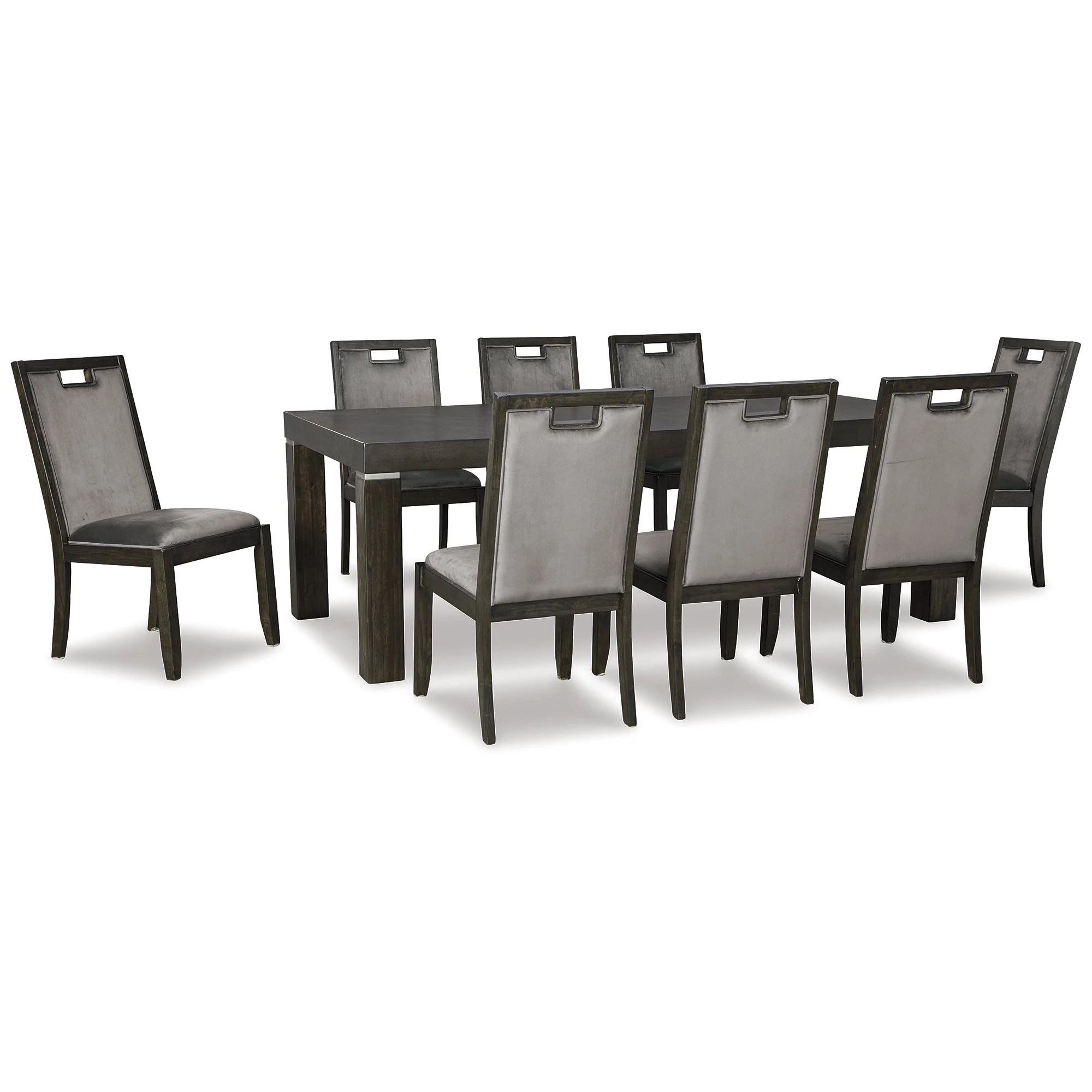 Signature Design by Ashley Hyndell Dark Brown 9-Piece Dining Package