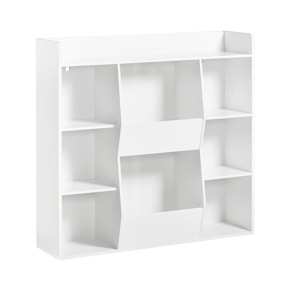 SoBuy Regał dziecięcy z 8 półkami Biały 105.8x33.5x104cm Nowoczesny KMB55-W