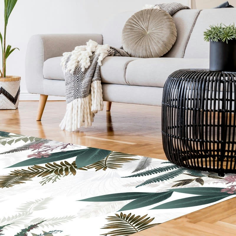 SWEET JUNGLE - Tapis Vinyle Large l120xH200cm Multicolore Feuillage Jungle