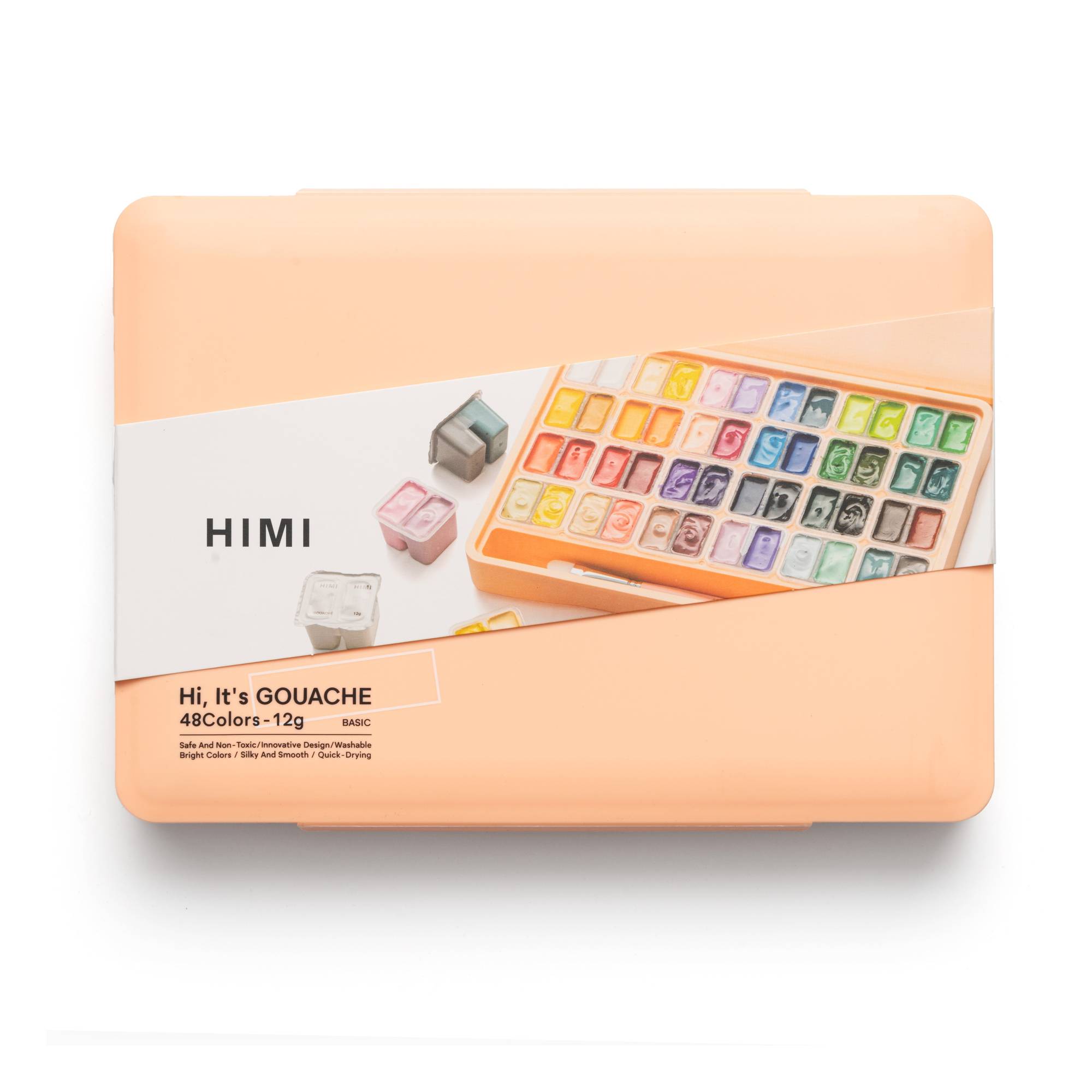 HIMI Peach Twin Cups Gouache Set 12ml 48 Pack