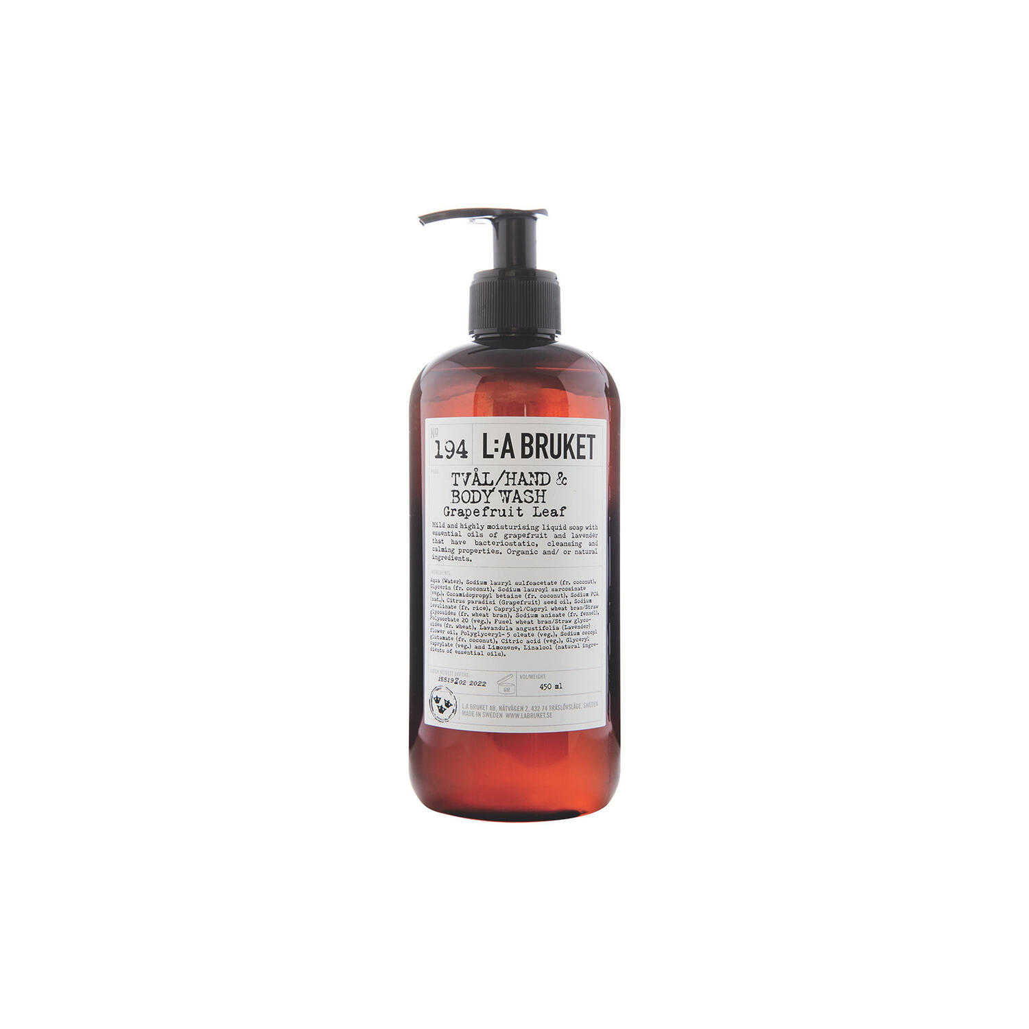 No. 194 Hand & Body Wash, grapefruit leaf