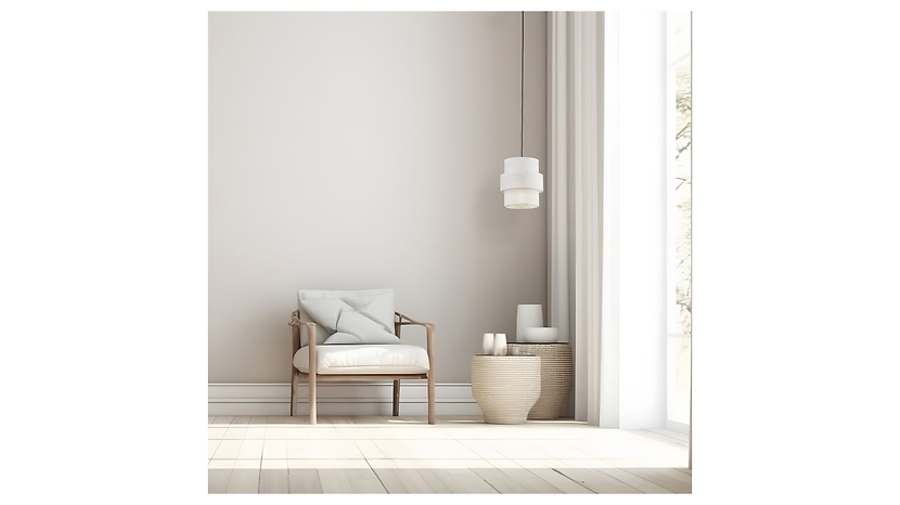 Lampa wisząca Calisto White tkaninowa biała