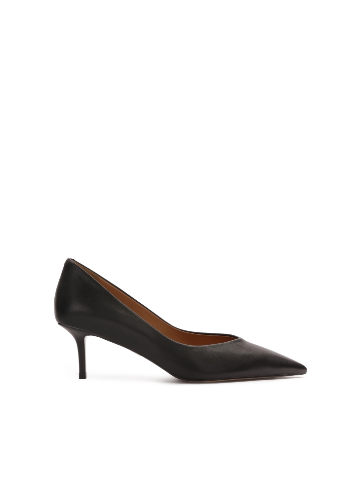 Classic black pointed-toe pumps