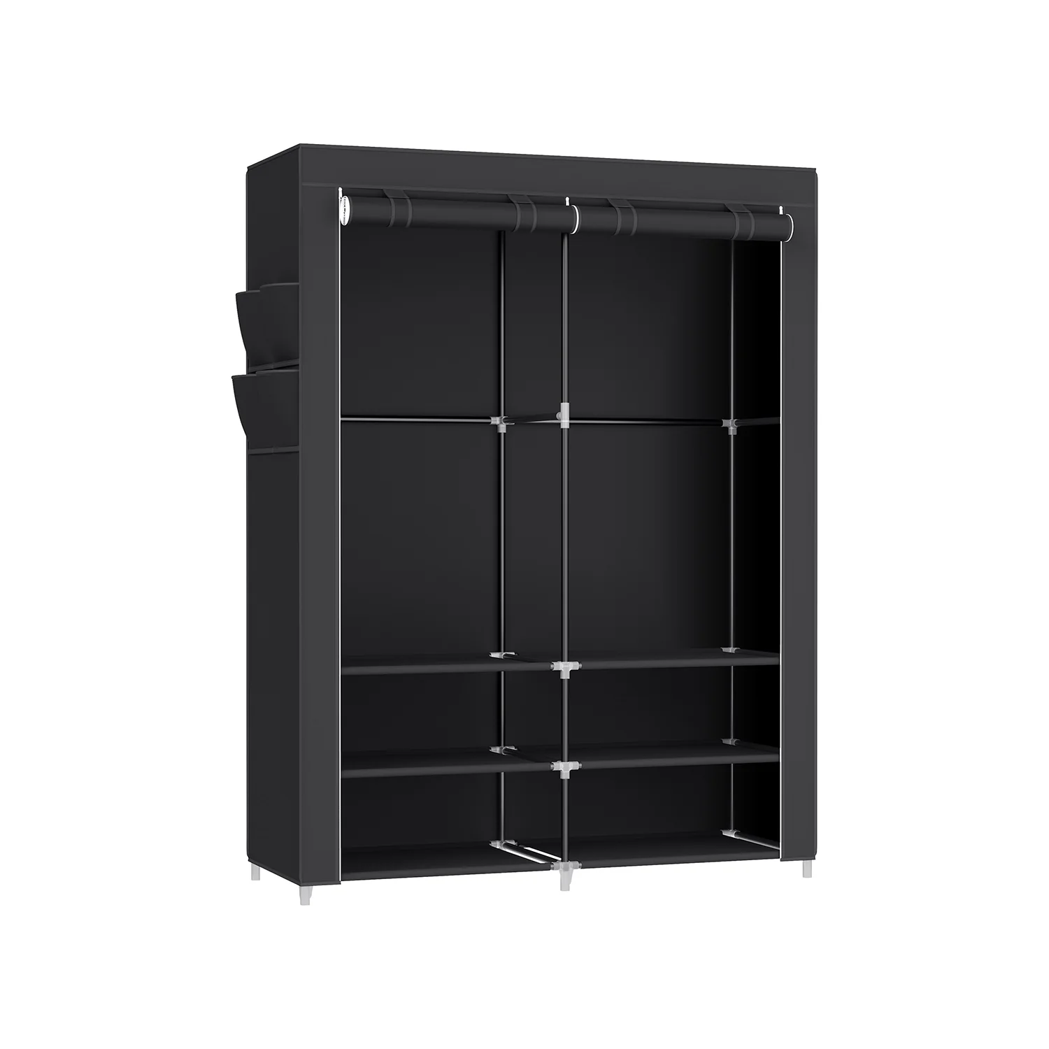 Armoire de rangement avec housse 45 x 127 x 176 cm gris