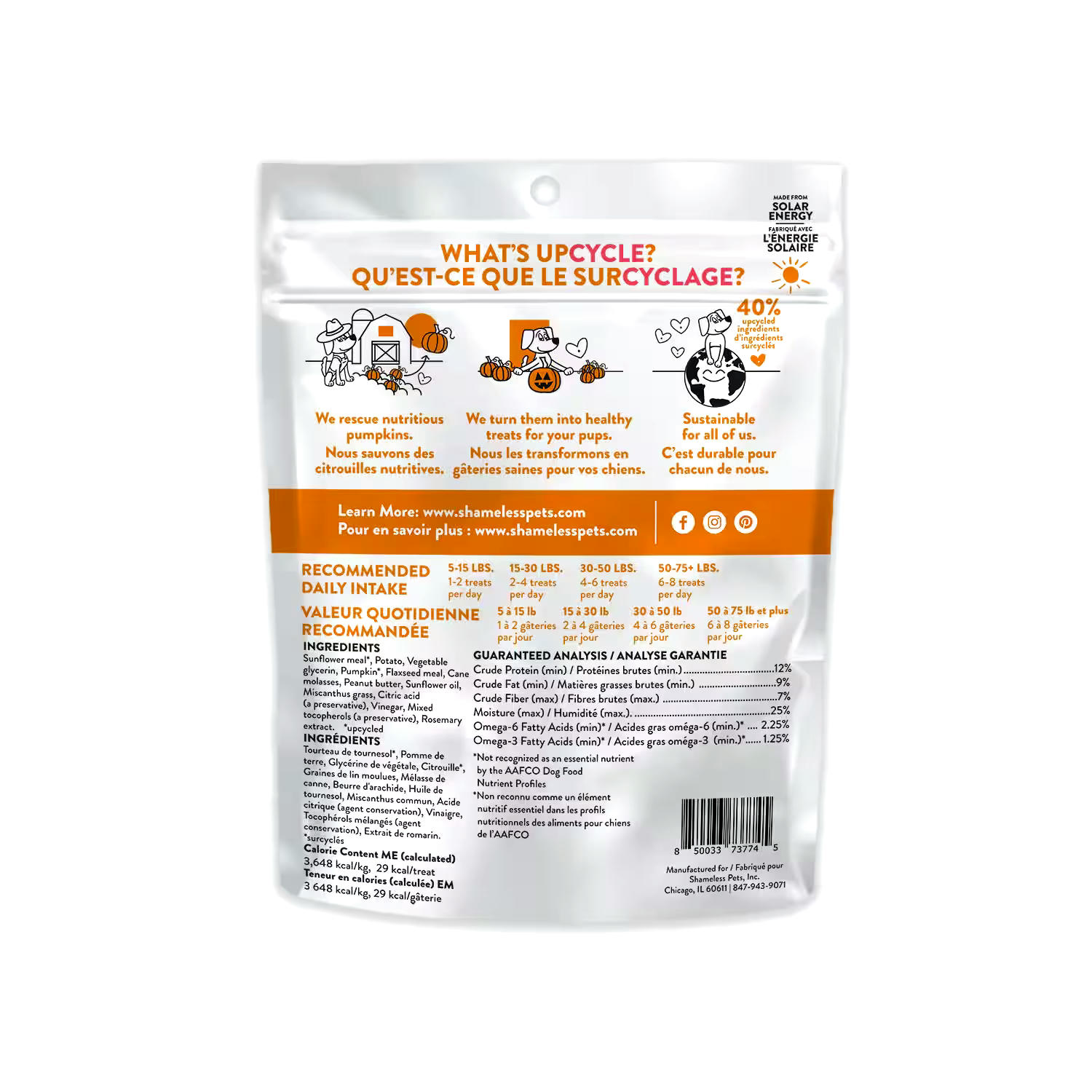 Shameless Pet Pumpkin Nut Partay Soft Baked Dog Treats, 170-g