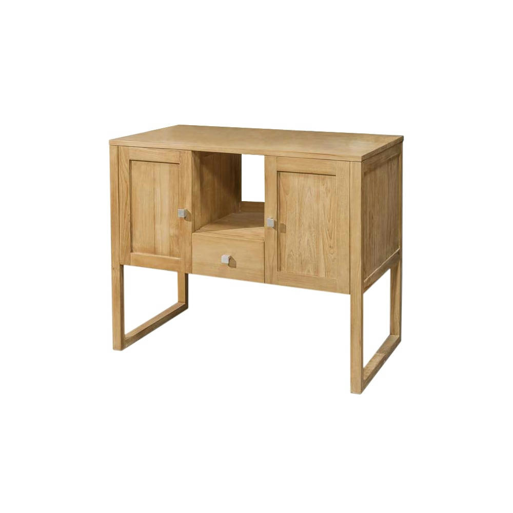 - Meuble sous vasque en teck 2 portes 1 tiroir L100cm