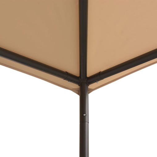 NNEVL Gazebo Pavilion Tent Canopy 4x4 m Steel Beige