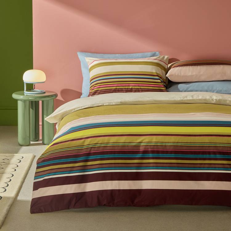 Habitat Archive Cotton Stripe Bedding Set - Single