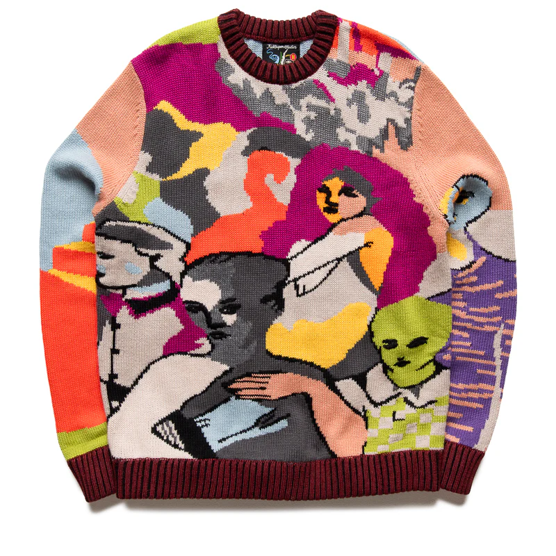 KidSuper Two Step Hand Embroidered Sweater - Multi