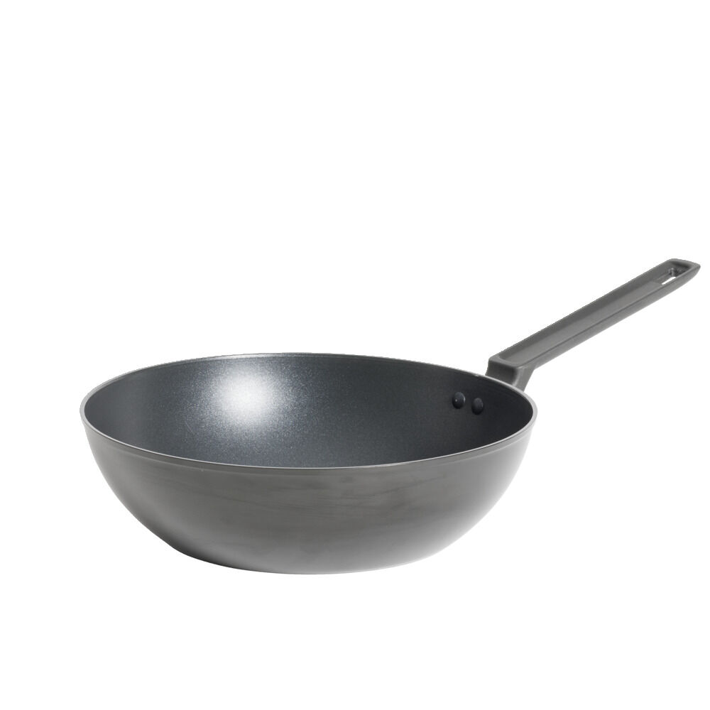 Wok tous feux dont induction avec couvercle Ø28cm