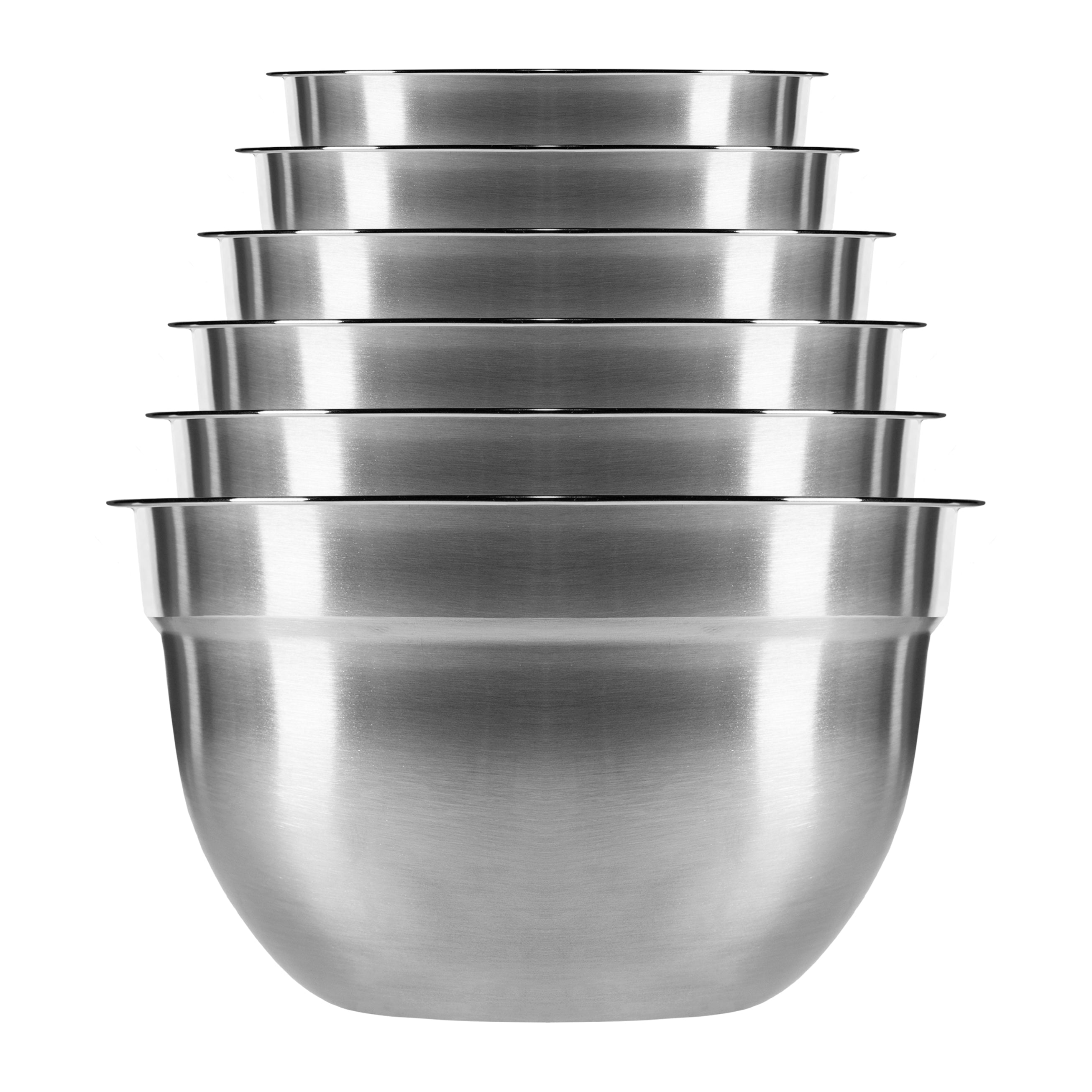 Krumble Mengkommen set van 6 met deksels - RVS