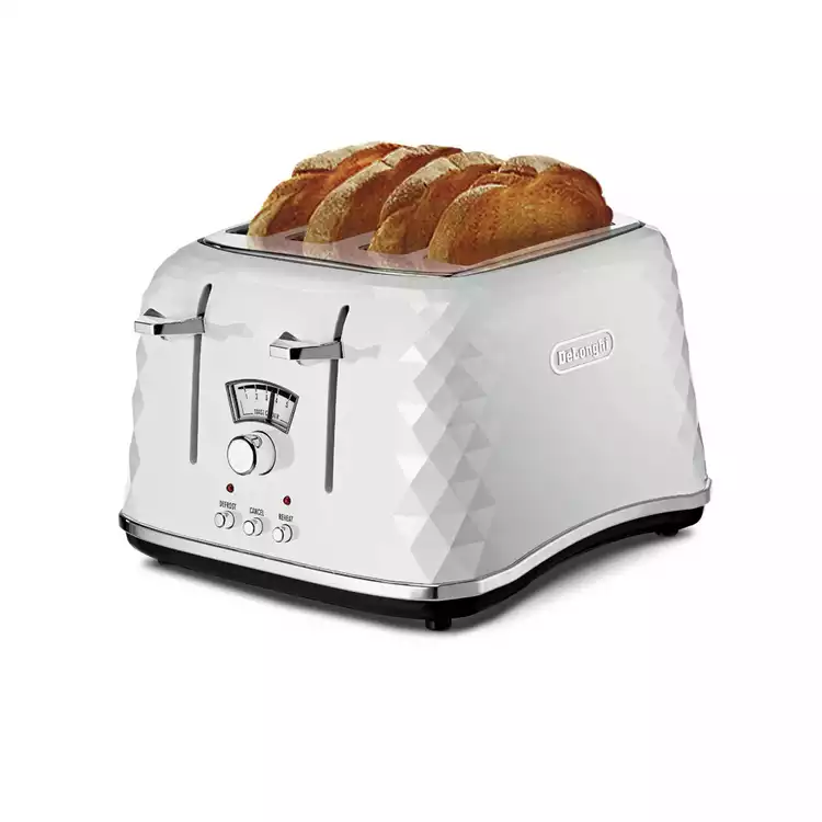 De'Longhi CTJ4003 Brillante 4 Slice Toaster - White
