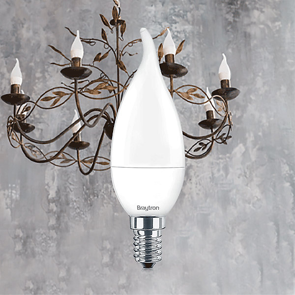Lot de 50 ampoules LED bougie 5W (Eq.35W) E14 3000K