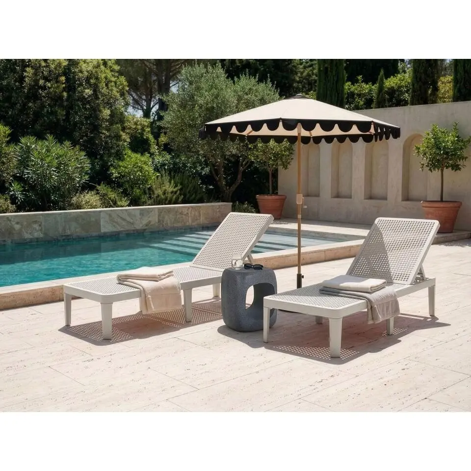 OSSI - Ligstoel - Lichtgrijs - Polypropyleen