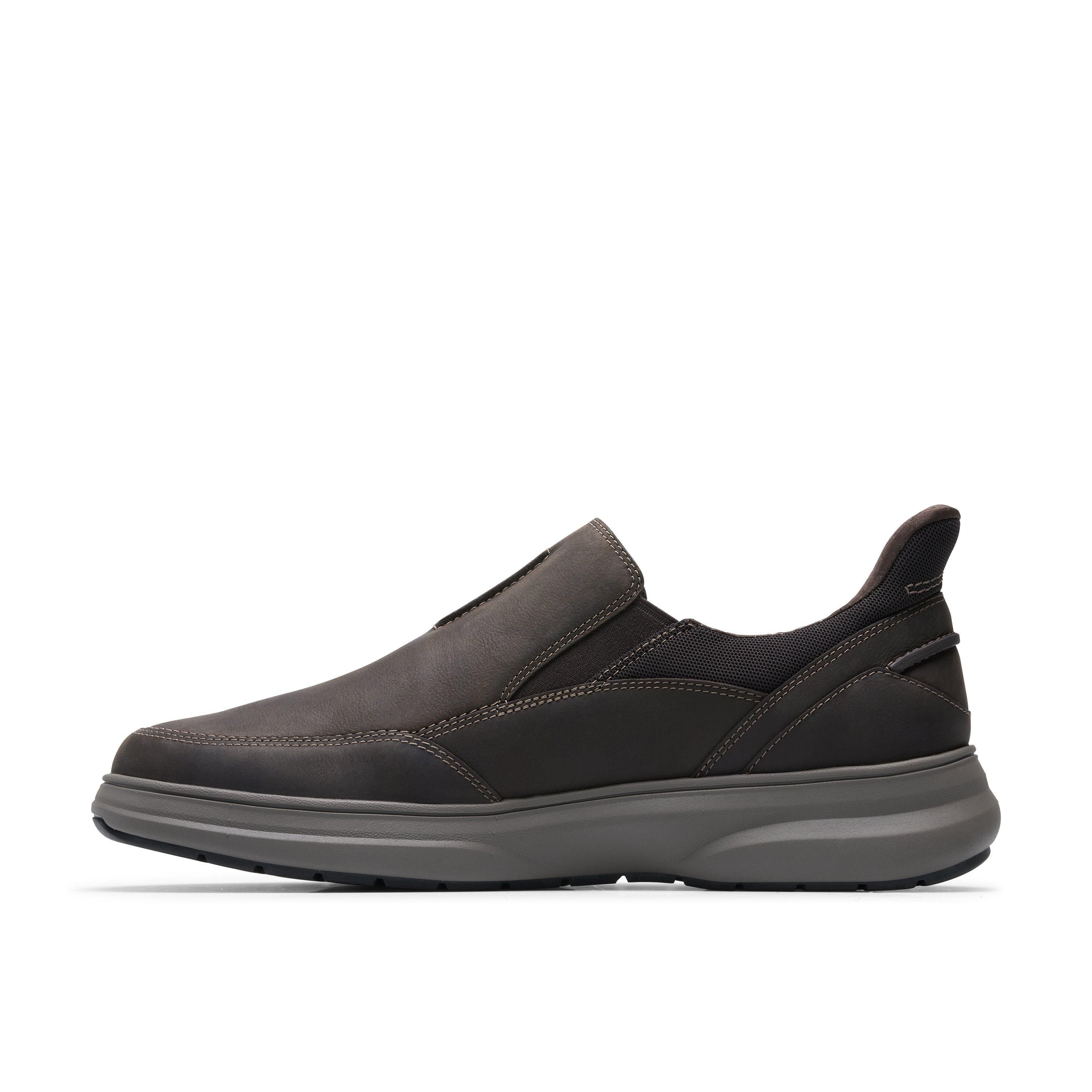 Clarks Mullan Step Dark Brown Leather Slip Ons