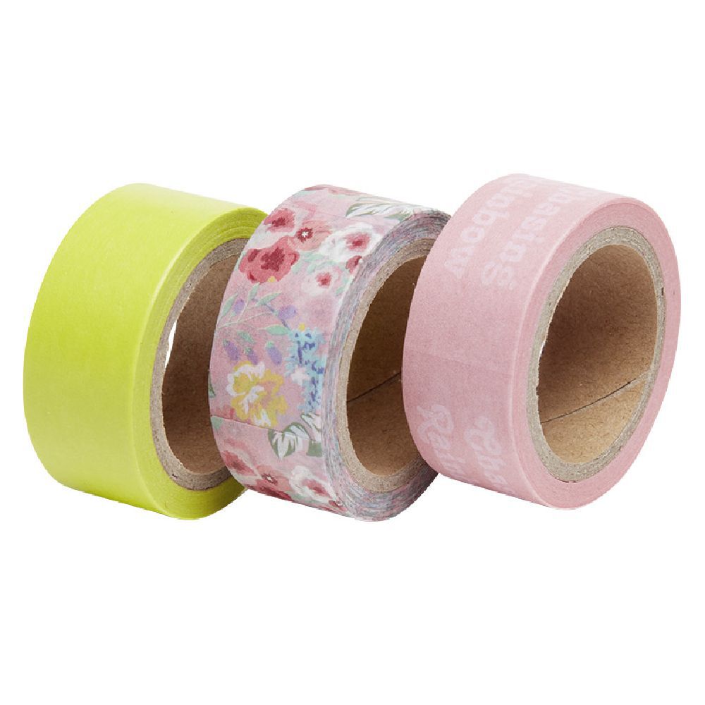 Ruban adhésif x3 motif floral