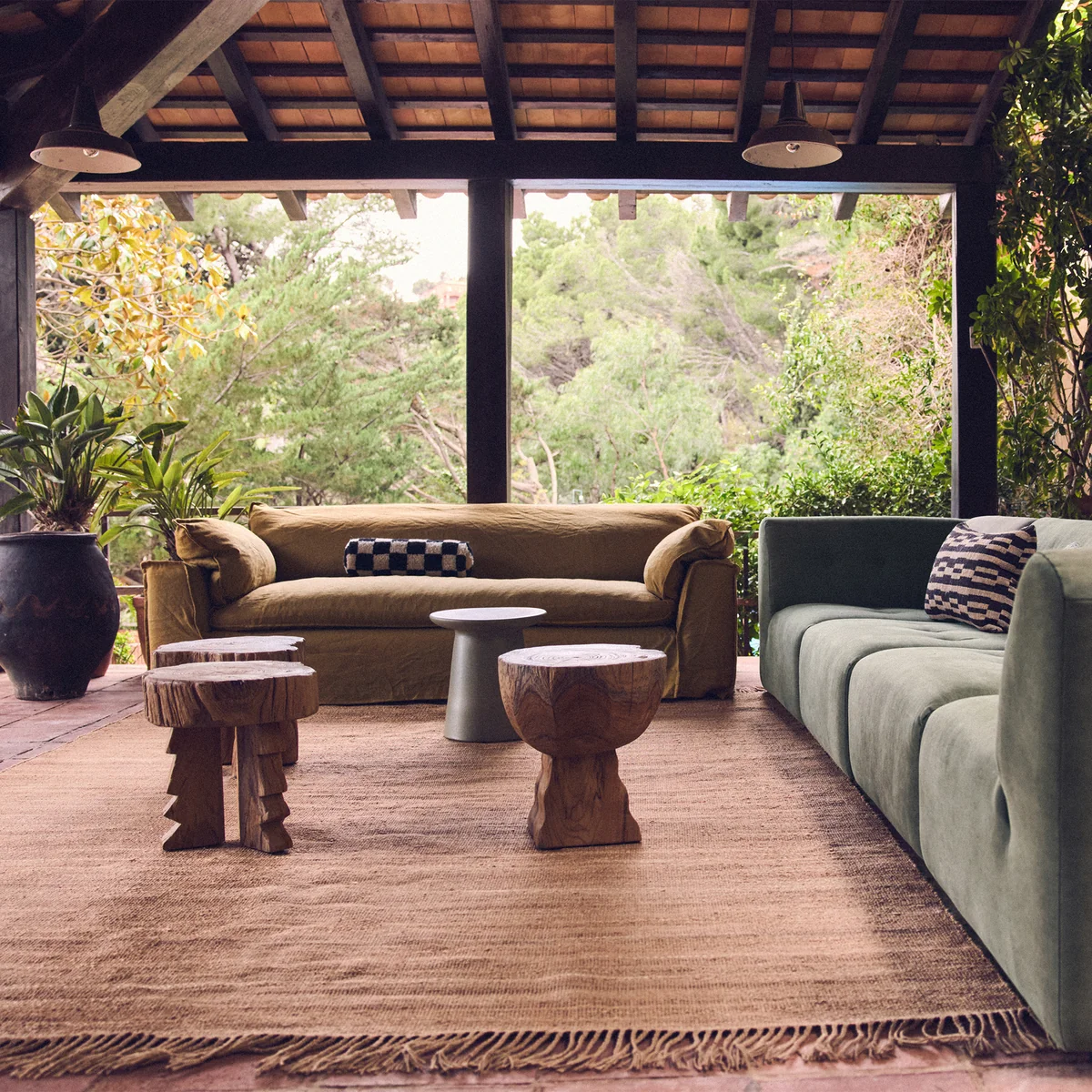 HKliving - Outlander Hanf Teppich, 250 x 230 cm natur