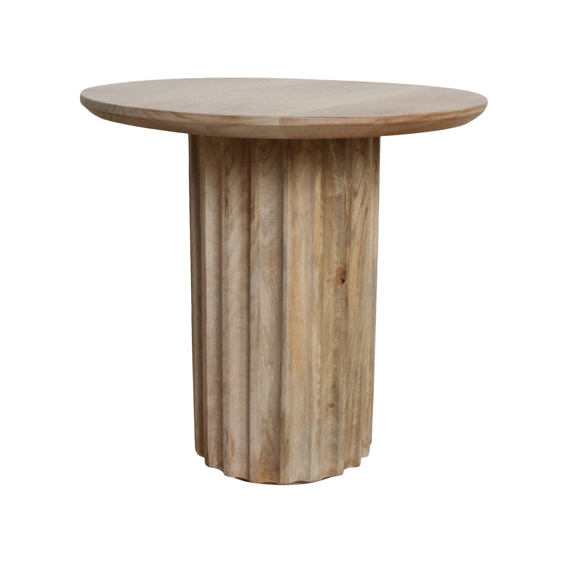 Raw Materials bijzettafel Bullnose Reversed Fluted - Ø50 cm - Naturel