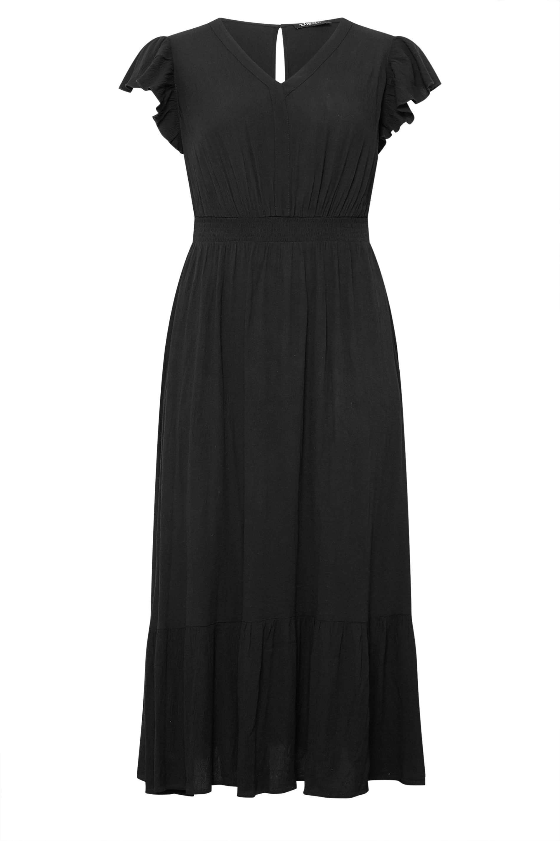 Yours Shirred Crinkle Maxi Dress