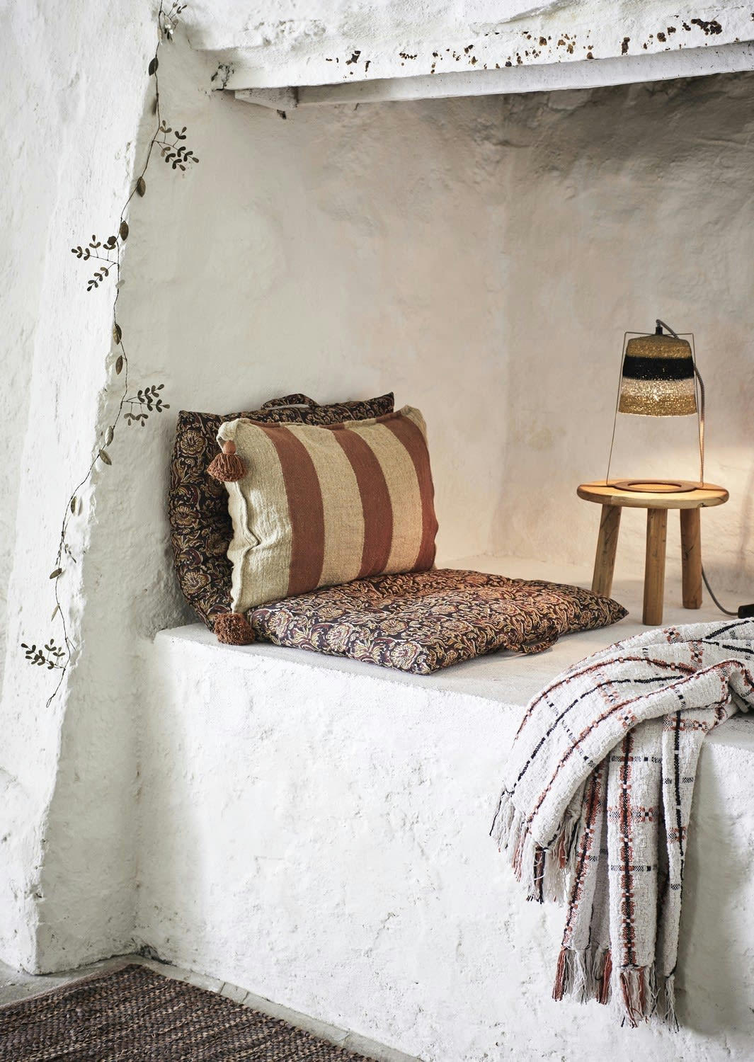 - Couvre-lit Coton beige 125X175