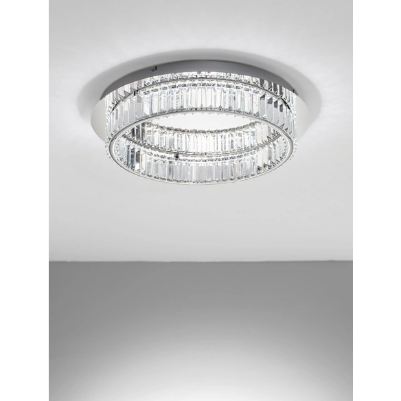 Deckenleuchte »Aurelia «, LED, 41 W, Höhe: 12 cm, chromfarben