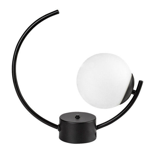 Lampa stołowaczarno-biała MESIRO 1xE14x25W wys:35cm Rabalux