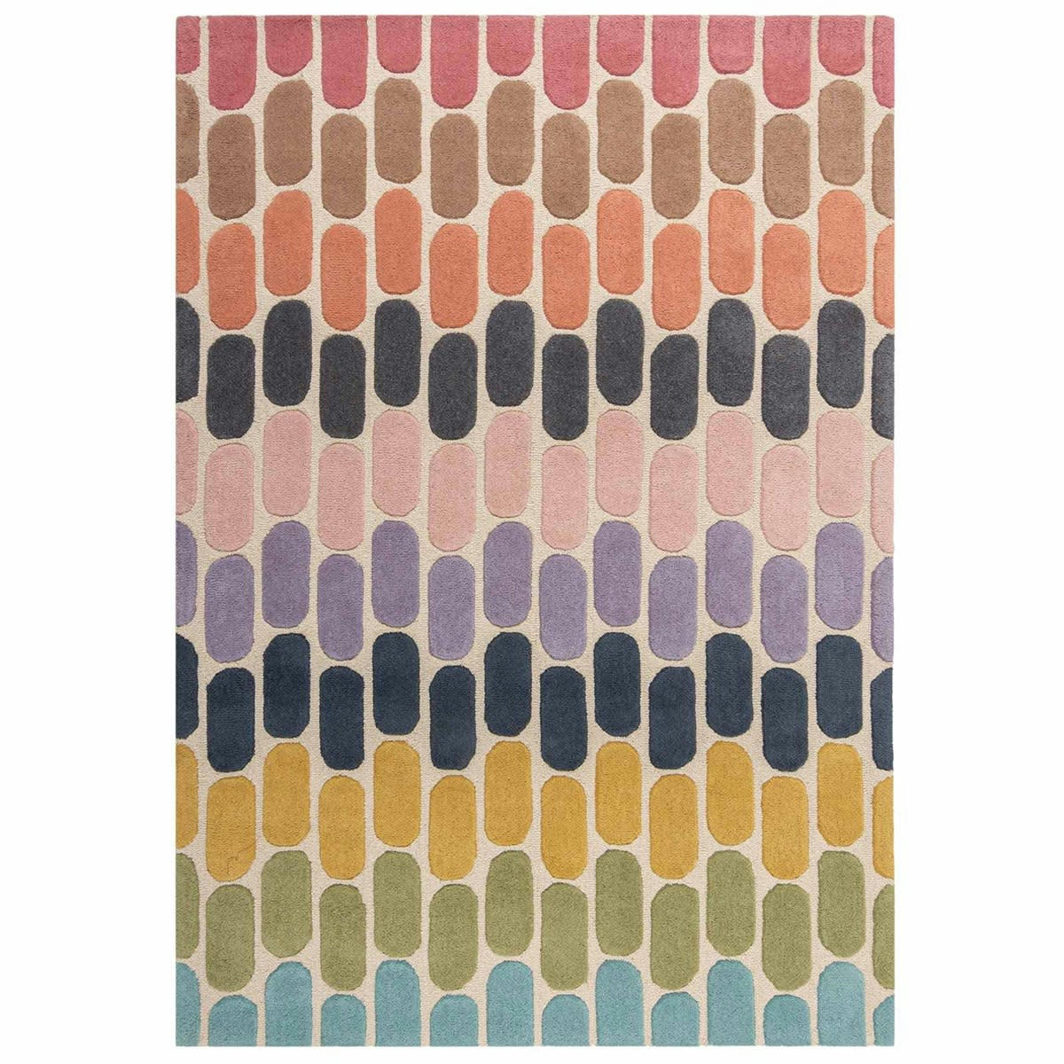 RELIC - Tapis de salon en laine multicolore 120x170 cm