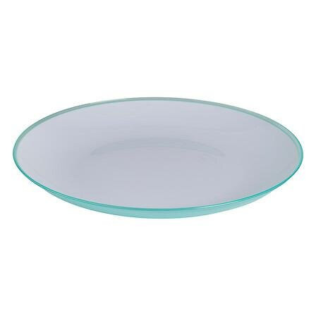 TALERZ Aura PLASTIKOWY biały/miętowy 25,1 cm z polistyrenu