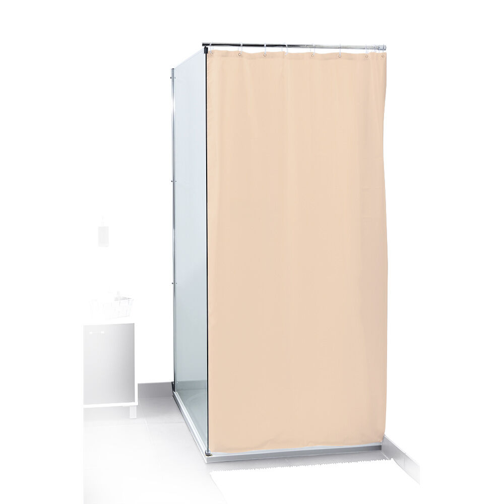 Rideau de douche uni rose 180x200cm
