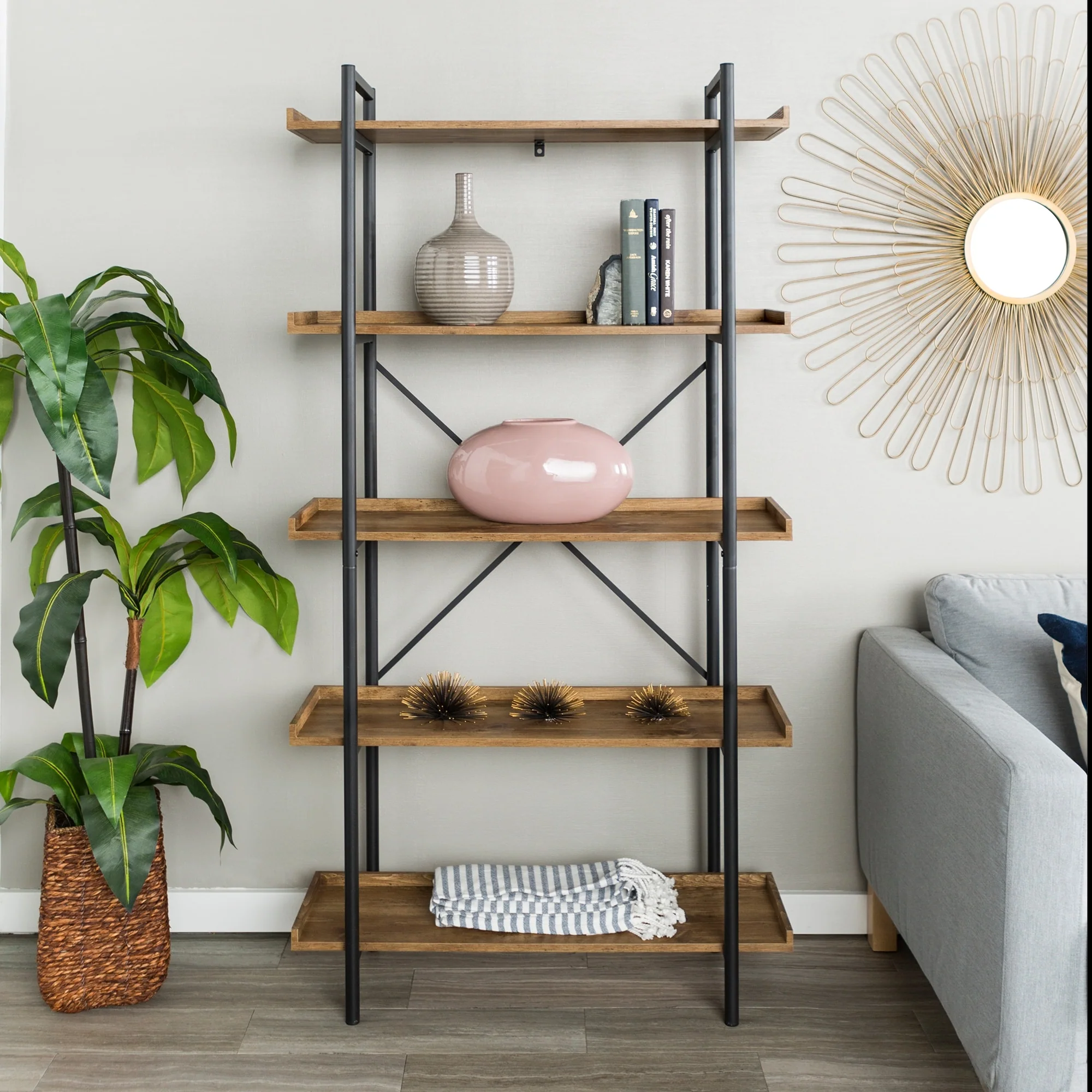 Middlebrook Edelman 68-inch Urban Pipe Bookshelf