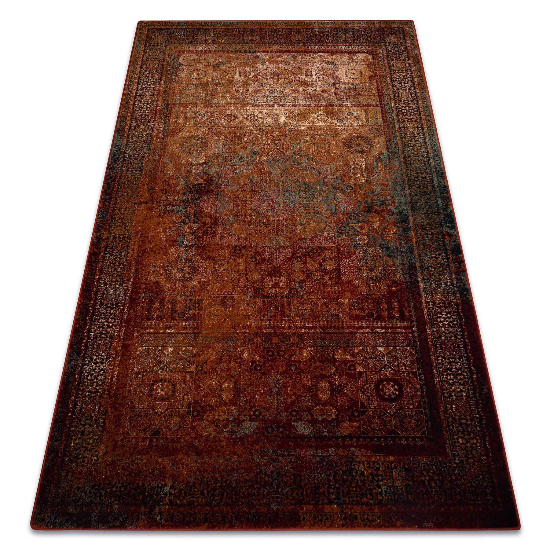 Dywan wełniany OMEGA MAMLUK Rozeta vintage czerwony 170x235 cm